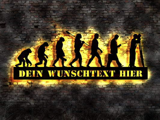 LED Schild Vermesser Vermessungsbüro T-shirt Ausrüstung Logo Stativ Nivelliergerät Rollmaßband Kurvimeter Reißzeug Büro Vermessung