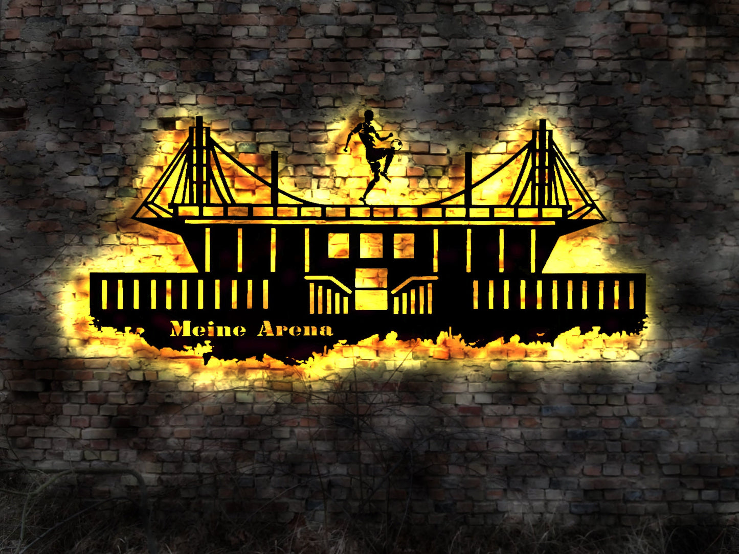 Skyline Köln LED Wandbild Holz Stadt AK Karte Map Stadtplan Wandsticker Leuchtbild Neonreklame Wandtattoo Reiseführer Silhouette