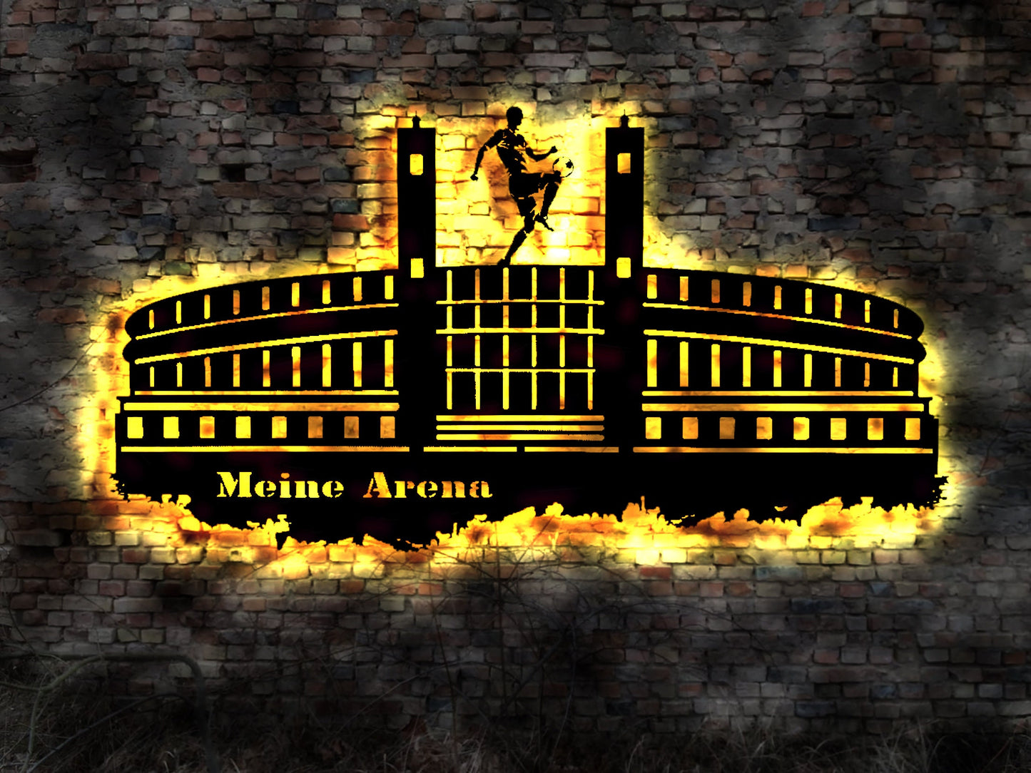 Skyline Berlin  LED Wandbild Holz Stadt AK Karte Map Stadtplan Wandsticker Leuchtbild Neonreklame Wandtattoo Reiseführer Silhouette