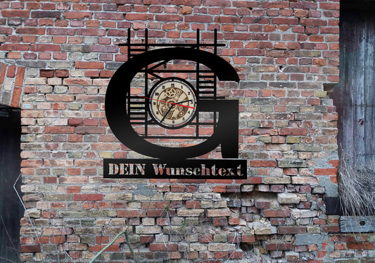 Wanduhr Uhr Holzuhr Uhren Ziffernblatt Clock Holz Armbanduhr Gerüstbau Gerüstbauer Schild Gerüst