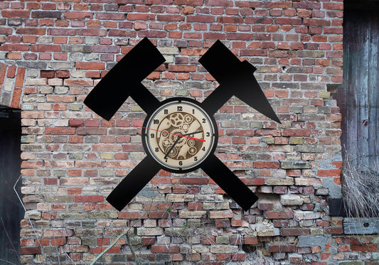 Uhr Wanduhr Bergbau Zeche Glück auf no Aufkleber Schild Ruhrpott Steinkohle Buch T-shirt Fahne Flagge