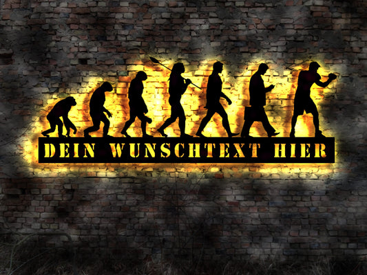 LED Schild Boxer boxen Boxsport Verein Boxsack Boxhandschuhe Bandage Logo Zeichen