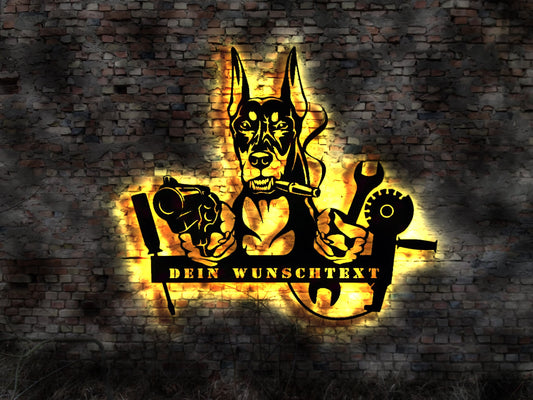 KFZ Werkstatt Schild Reparatur Blechschild Auto Neon sign Neonreklame Buch T-shirt Fahne Flagge 3D Aufkleber Motor V8 V6 KFZ Meister Garage