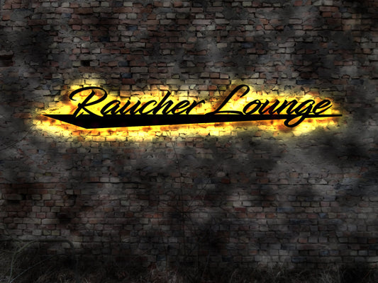 LED Raucher Lounge Raucherzimmer  Schild Filterzigaretten Dose Drehtabak   Tabak Waren Tobacco Hülsen Raucher Raucherzone Raucherbereich