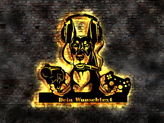 Hardcore Gamer PC Game Spiele Konsole Sammlung Tastatur PC Gaming Zone Schild Schild LED Aufkleber Logo Buch Firmenschild Leuchtschild sign