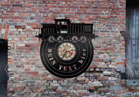 Wanduhr Uhr DDR  Lok Eisenbahn Schild Schiene Wagon Bahnhof Modelleisenbahn Leuchtschild LED Deko Auto Autoaufkleber Schild V60D V60 D