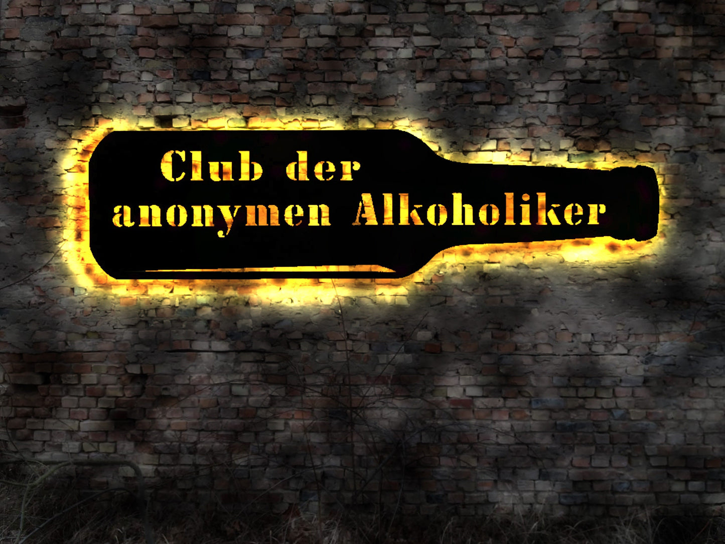 Club der anonymen Alkoholiker Tresen Saufen Schild no Blechschild sign Saufgelage Sauferei Alkoholvergiftung Biertrinker anonyme