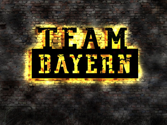 LED Leuchtreklame Schild  Team Bayern