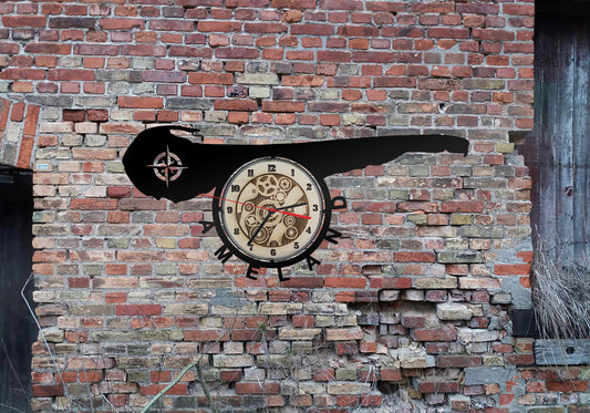 Uhr Wanduhr Bild Insel Ameland Umriss Wanddeko Silhouette Skyline Sticker Wandtattoo