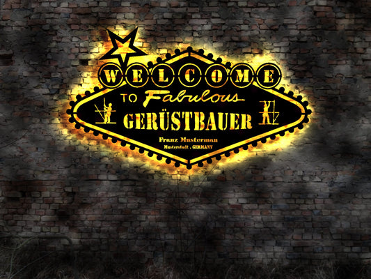 Gerüstbau Gerüstbauer Baugerüst Neonreklame LED Wandbild Aufkleber Traverse Aufkleber Bild Plakat LED Wandbild Deko Schild Aufkleber
