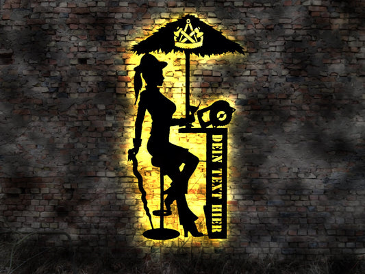 Bar Leuchtreklame Zimmerer Zimmermann Schild no Aufkleber Bild Logo T-shirt Hose Hoch die Zimmererkunst Wappen