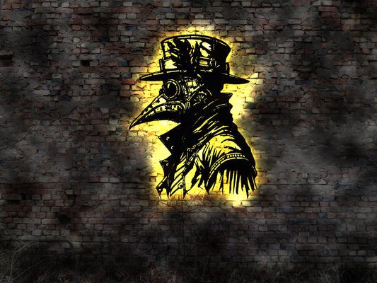 Steampunk Steam Punk Maske Bild LED Deko Bär Kunst Gothic Wandschmuck Flagge sign Wandtattoo Bild Schild Wanddeko Aufkleber Bild