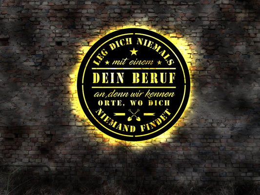 LED Schild individualisiert personalisiert lustiges Geschenk besonderes Idee witzig witziges schönes