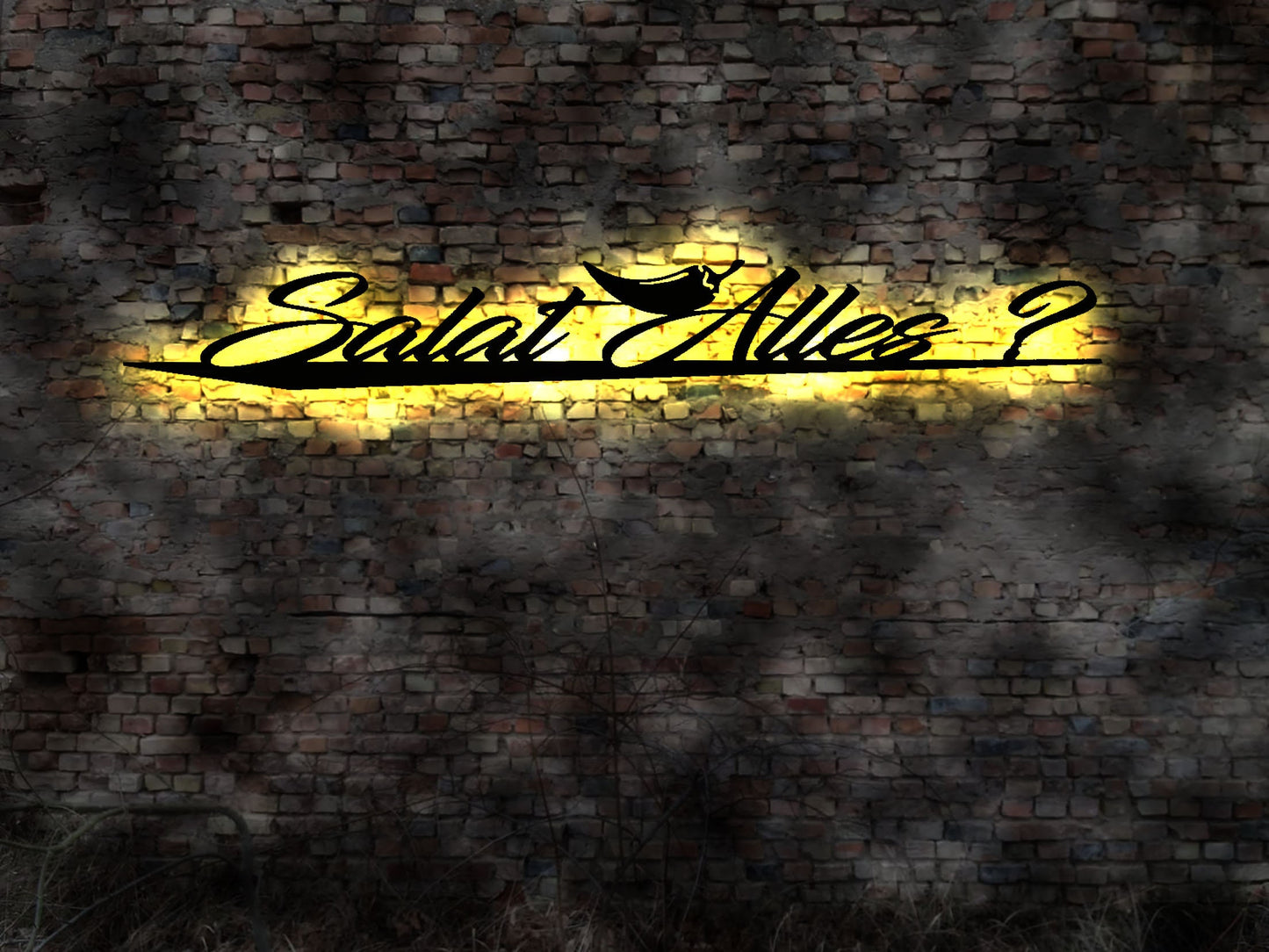 Salat Alles ? LED  Döner Werbung Reklame no Neonreklame Schild Doner Spieß Kebab Leuchtschild LED Türkische Pizza