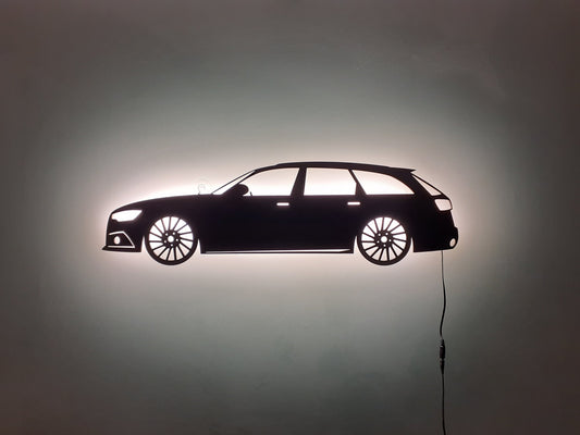 Dein PKW als LED Wandbild Silhouette Oldtimer Coupe Youngtimer Cabrio Deusches Auto