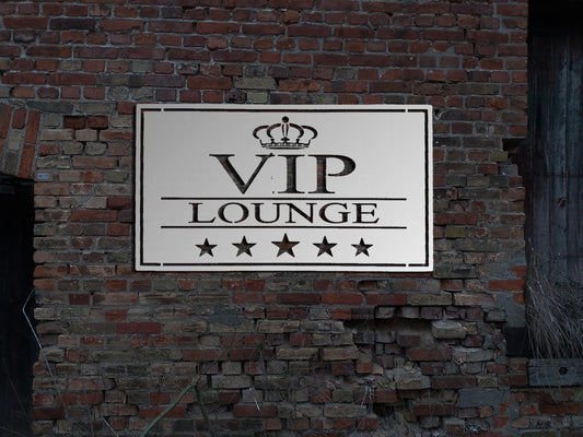 Edelstahl Skyline Wandkunst Stahl rostfrei  Metallkunst VIP Lounge Schild
