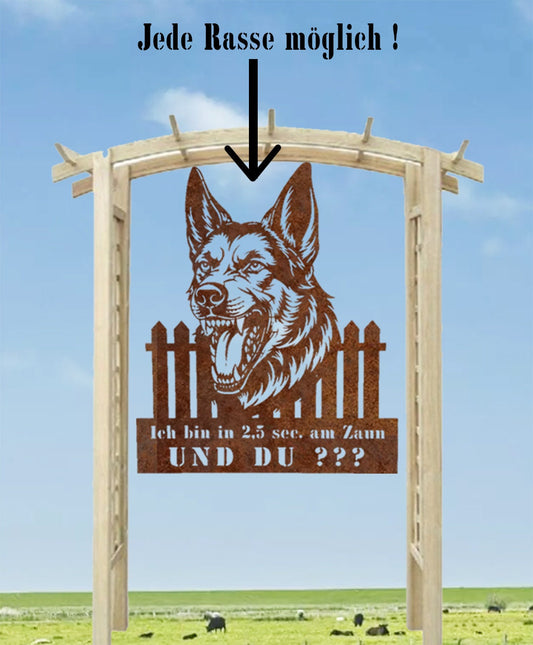 Alle Rassen ! Corten Stahl Edelstahl Schild Deutscher Schäferhund Berner Sennenhund Labrador Deutsche Dogge Pitbull Bullterrier Hundezüchter