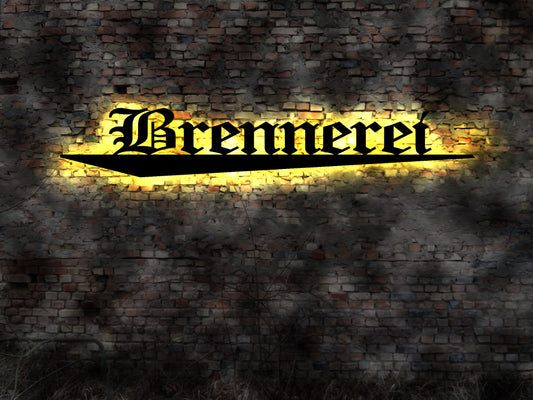 LED Schild Brennerei Schnaps Schnapsbrennerei destillieren