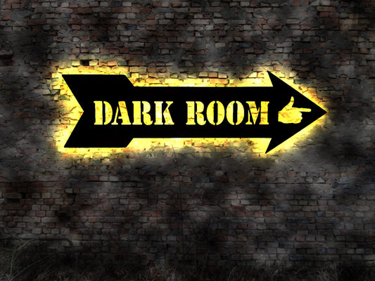 LED Schild  Dark Room Dunkler Raum Neon Light Ruheraum Schlafzimmer