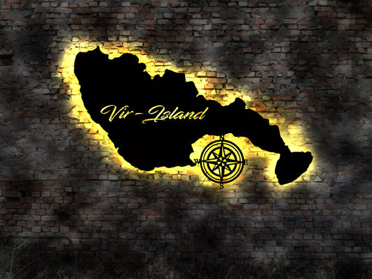 Led Schild Insel Vir - Island