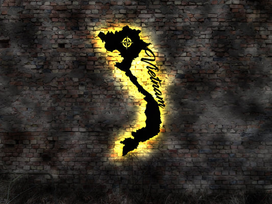 Skyline Umriss Silhouette Vietnam Asien Land