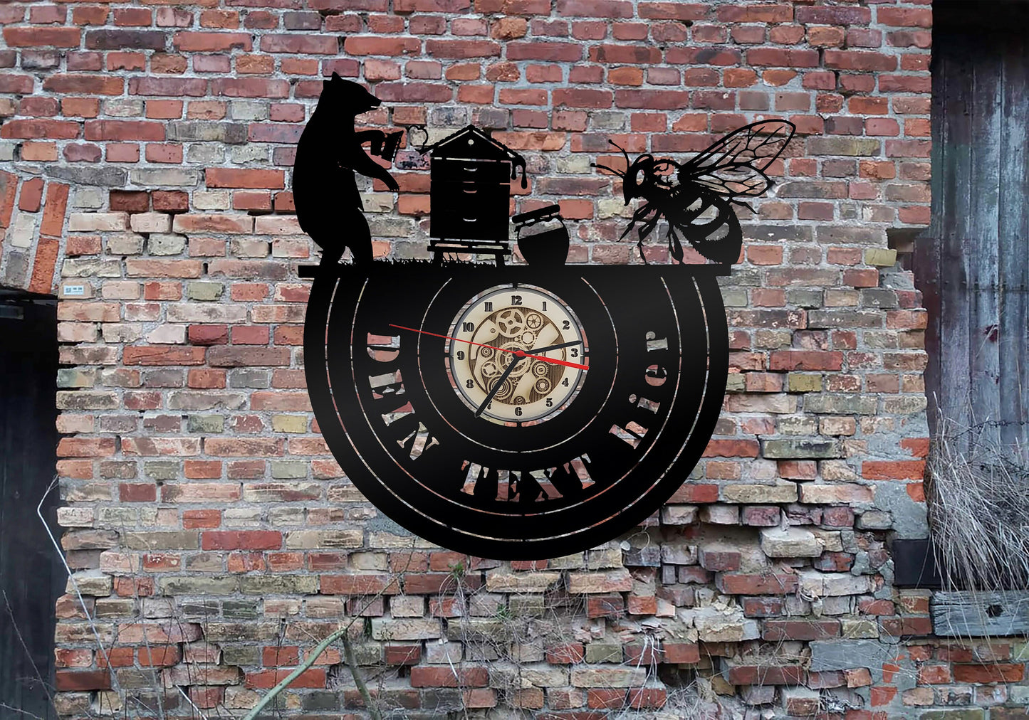 Uhr Wanduhr Uhren  Imker Imkerei Geschenkidee