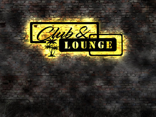 LED Leuchtschild Club & Lounge Schild