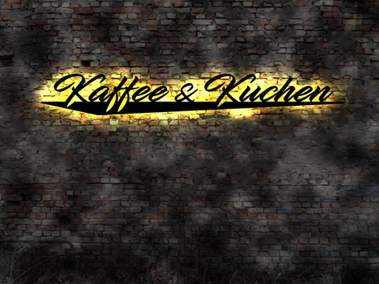 3D Wandbild Kaffee & Kuchen Kuchenbuffet Torten Auslage Konditor Schild