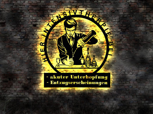 Barkeeper Leuchtreklame Schild Barschild beleuchtet Bardeko