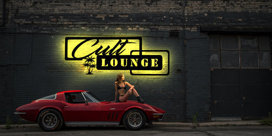 Cult Lounge Leuchtreklame Schild Barschild Club Oldschool sign