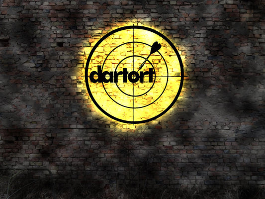 Dart Darts Dartpfeile Spiel Dartspiel Dartscheibe Leuchtschild LED Deko Auto Autoaufkleber Schild retro geprägt Leuchtschild Wandsticker