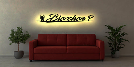 LED Schild Bierchen Bier Brauerei Logo Emblem