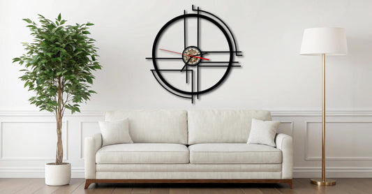 Wohnzimmer Küche leise Uhr Wanduhr groß ohne Tickgeräusche einzigartige , runde Wanduhr  Holz