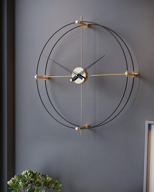 Edle ,ausgefallene grosse Wanduhr Wohnzimmer Küche leise Uhr ohne Tickgeräusche einzigartige , runde Wanduhr  besondere Wanduhr Metall