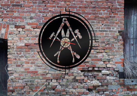 Wanduhr Klempner Schild no Aufkleber Bild Buch Heizungsbauer Reklame Werbung Zange