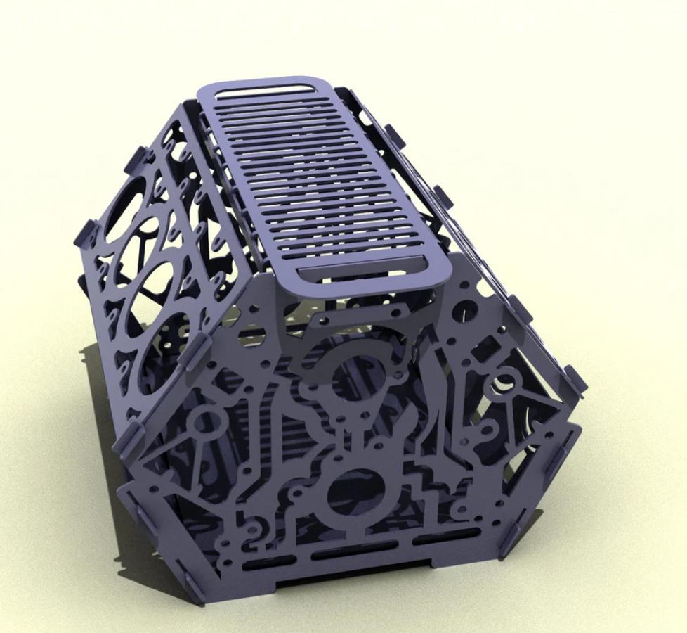 V8 Motor Feuerkorb Feuerschale Grill Metallschild Stahl Metall