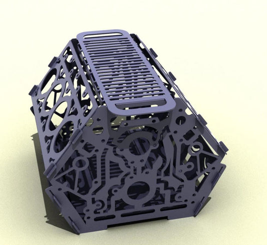 V8 Motor Feuerkorb Feuerschale Grill Metallschild Stahl Metall