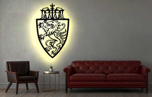 Wappen Steiermark LED Wandbild aus Holz Stadt AK Karte Map Stadtplan Wandsticker Leuchtbild
