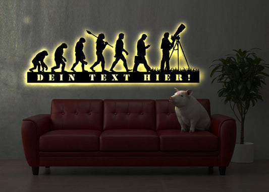 LED Schild beleuchtet Astronom Astronomy  Astronomie Geschenke Teleskop Sternengucker