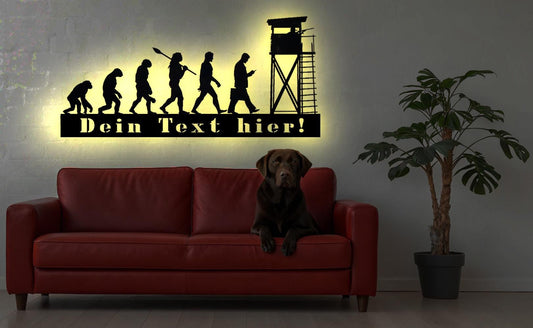 LED Leuchtschild Jagd Jäger Geschenke Jagdzimmer Wanddeko