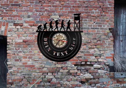 Uhr Wanduhr  Jagd Jäger Geschenke Jagdzimmer Wanddeko personalisiert Geschenk