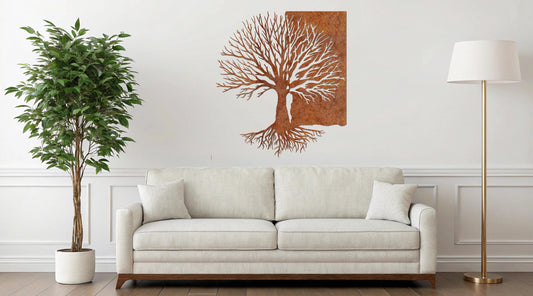 Baum des Lebens, Metall Wandkunst. Baum Corten Deko, Wanddeko Metall, Lebensbaum Wandbehang, Geschenk Idee Wand Deko