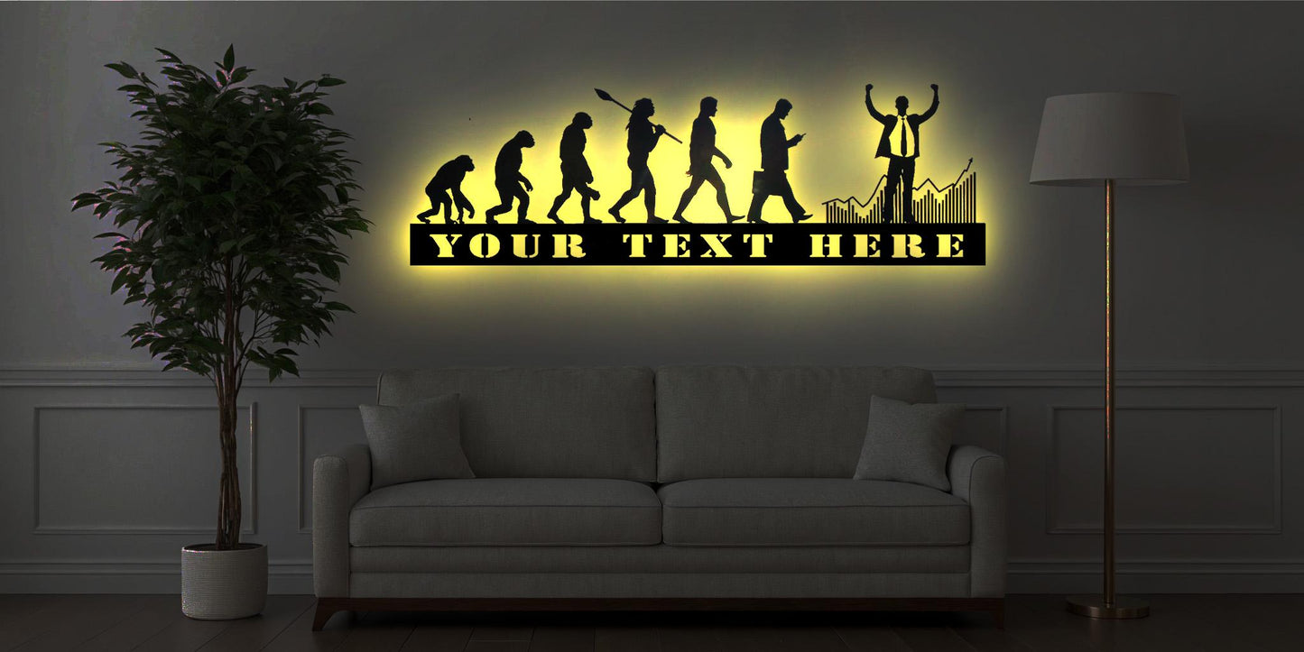 LED Leuchtreklame Schild Trader Evolution Daytrader Aktienhandel Börse